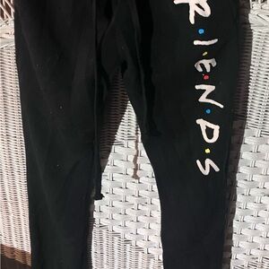 FRIENDS Black Skinny Pants with Colorful Logo
